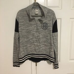 Pink half zip sweatshirt